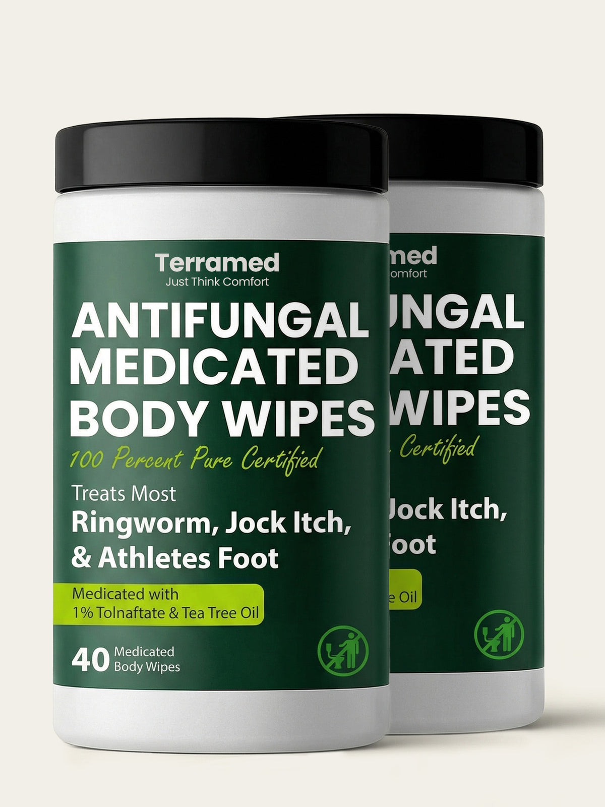 Antifungal Body Wipes - 2 pack