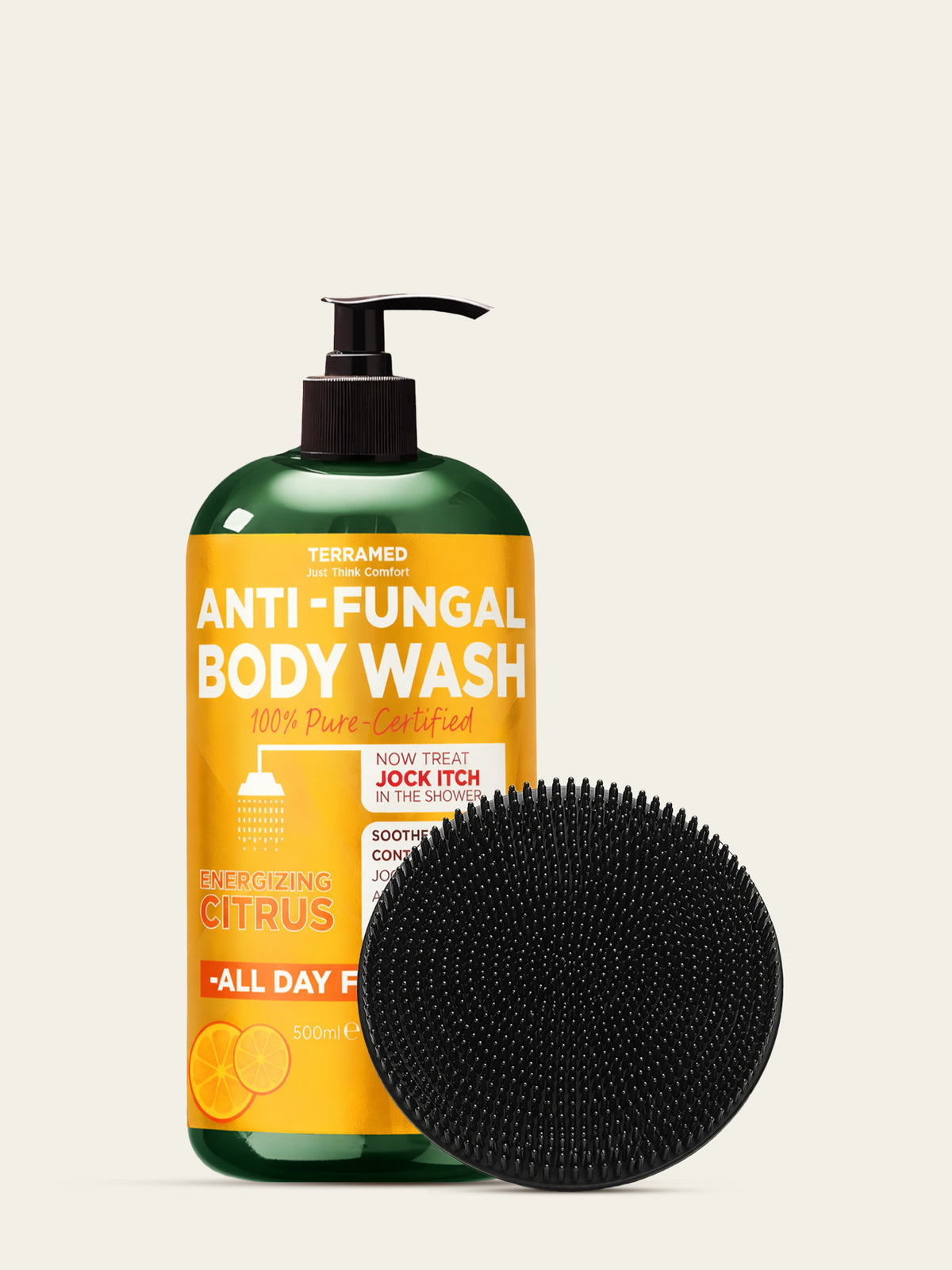 Citrus Antifungal Body Wash + Scrubber