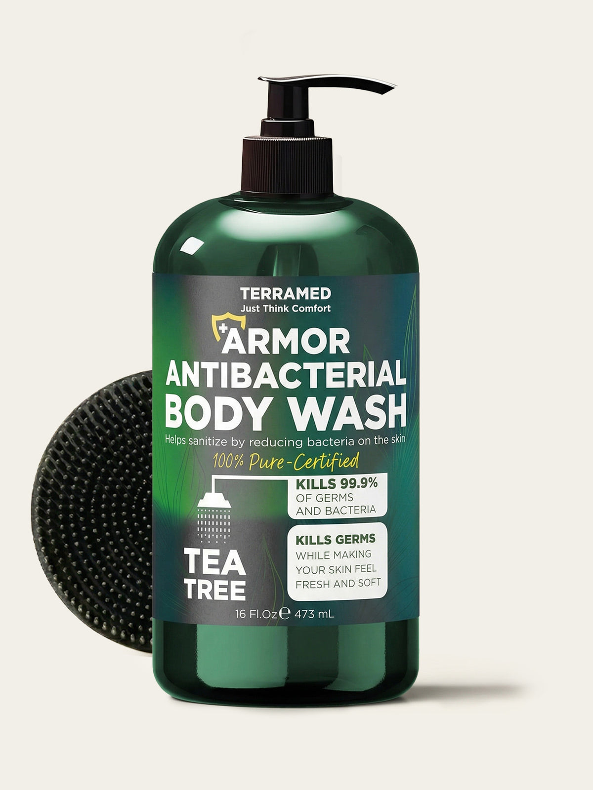 Tea Tree Antibacterial Body Wash + Scrubber