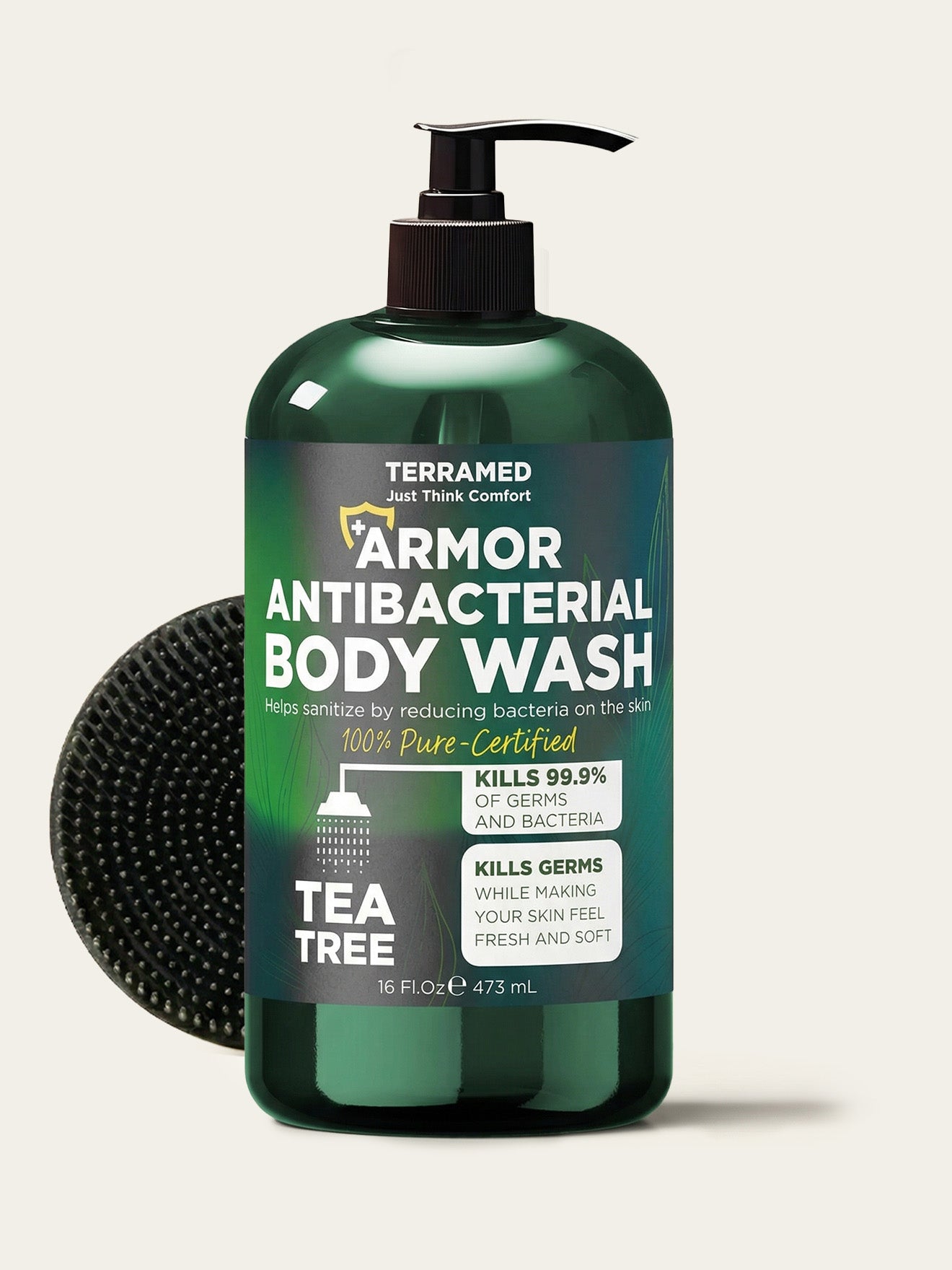 Tea Tree Antibacterial Body Wash + Scrubber