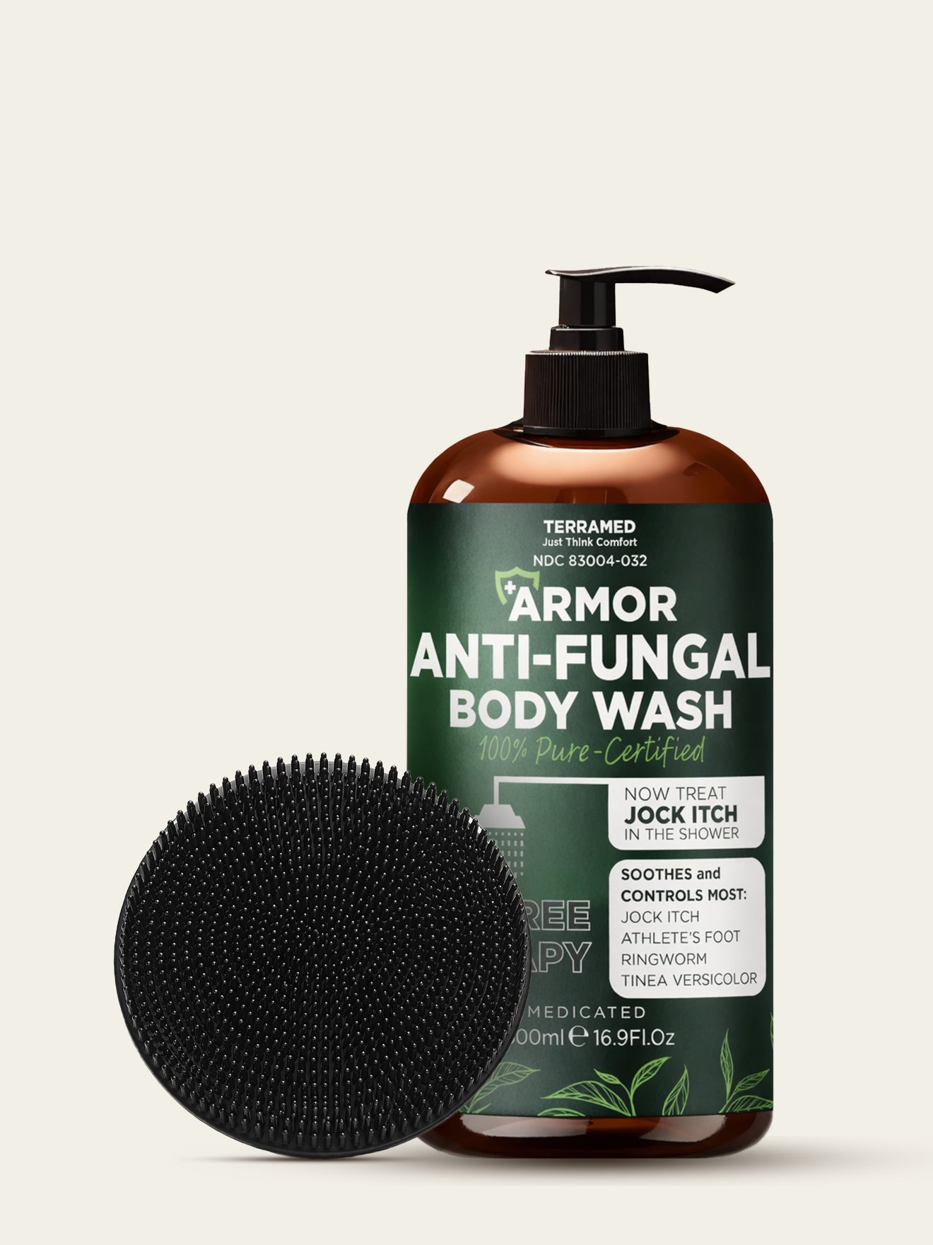 Antifungal Body Wash + Scrubber