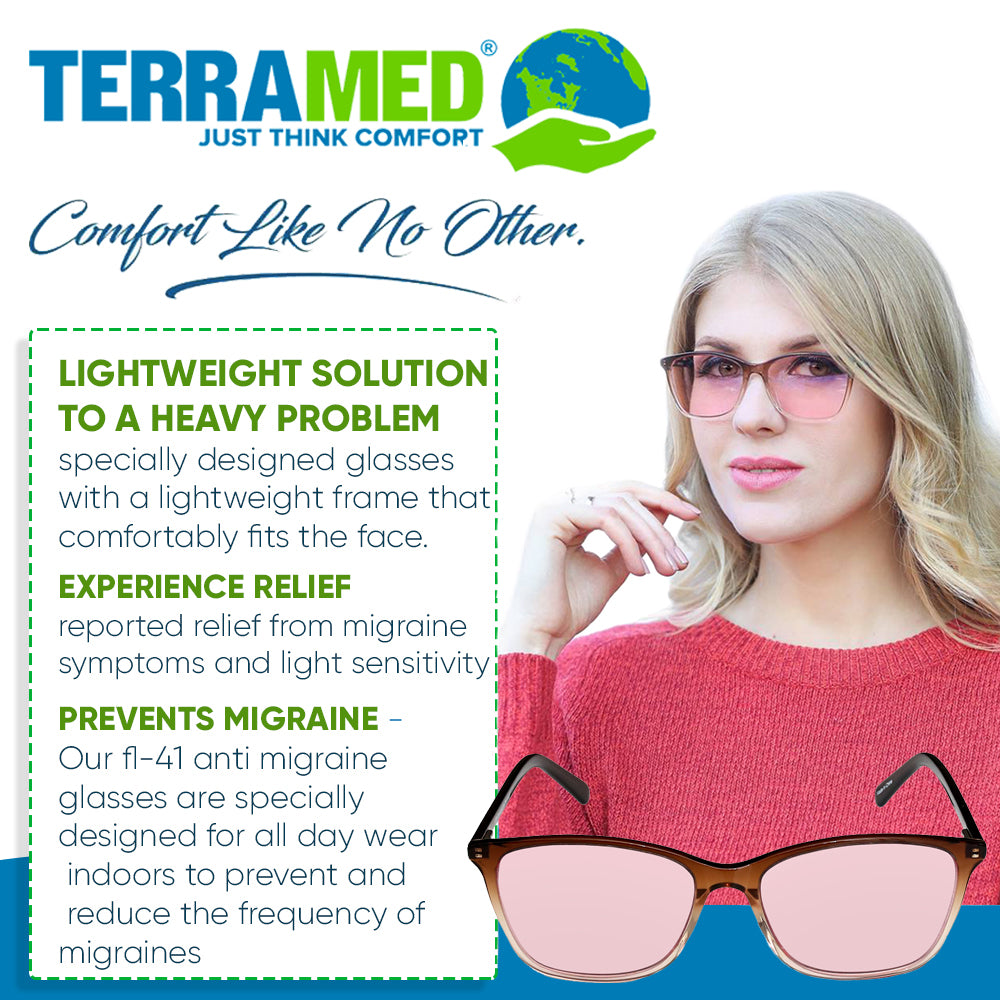 Terramed Juri Unisex Glasses for Migraine Relief and Light Sensitivity Relief - Terramed.info