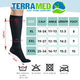 Medical Grade Wide Calf Compression 20-30 mmHg Unisex Cotton Compression Socks - Terramed.info