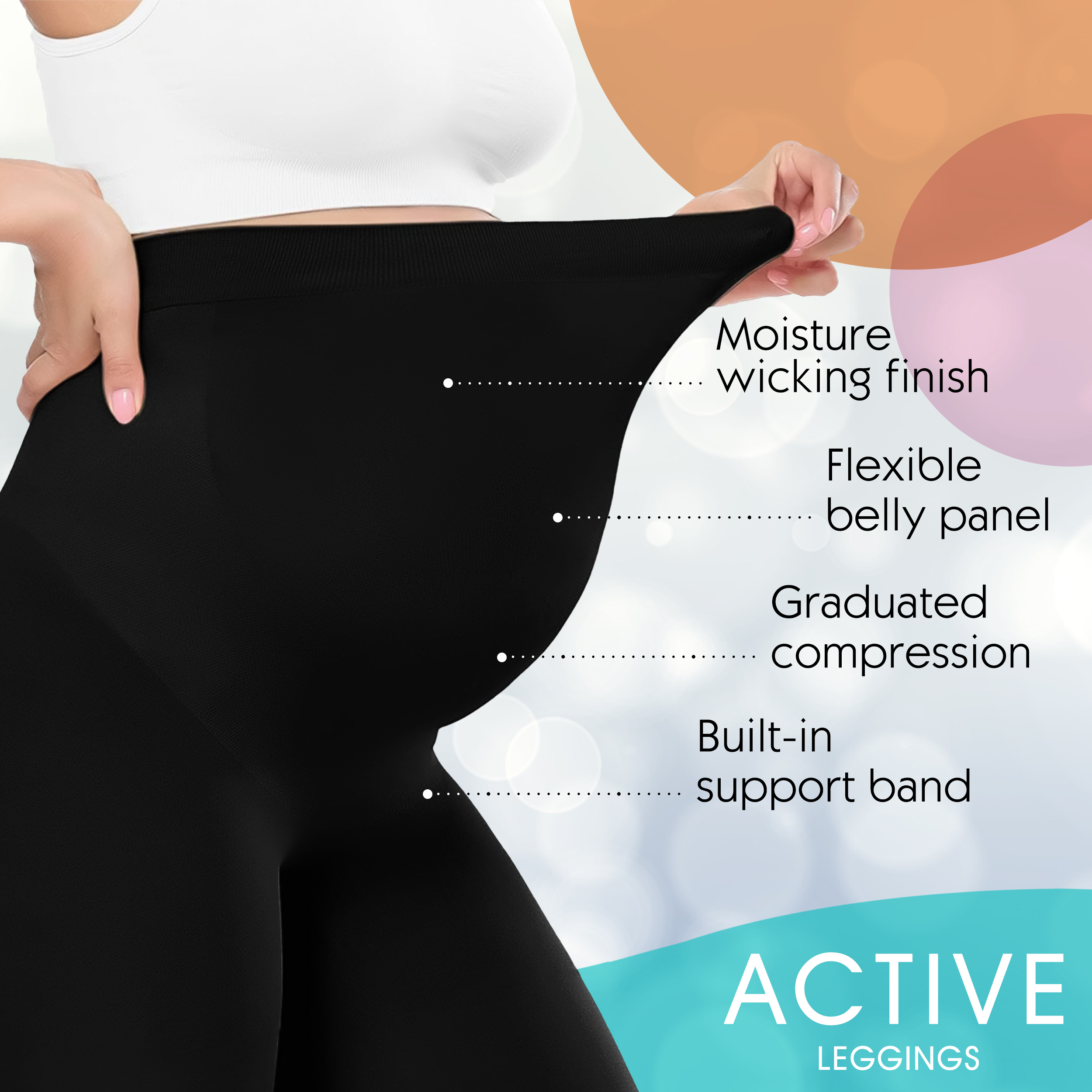 Amazon.com: BLANQI Maternity Leggings, Over The Belly Pregnancy Tights,  Moderate Support (Small) Black : Clothing, Shoes & Jewelry